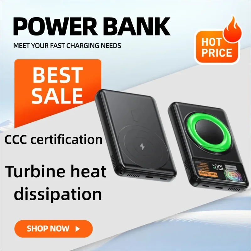 20000mAh 22.5W Super Fast Charging Magnetic Wireless Power Bank 
20000mAh 22.5W Super Fast Charging Magnetic Wireless Power Bank