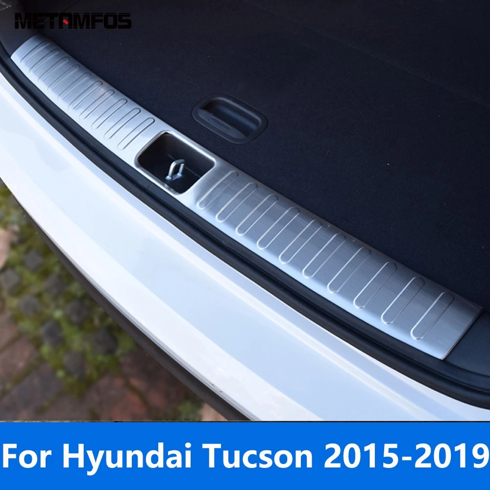 Для Hyundai Tucson 2015-2018 2019, внутренний задний багажник, бампер, накладка на ногу, задняя дверь, накладка на порог, аксессуары, Стайлинг автомобиля 
Для Hyundai Tucson 2015-2018 2019, внутренний задний багажник, бампер, накладка на ногу, задняя дверь, накладка на порог, аксессуары, Стайлинг автомобиля