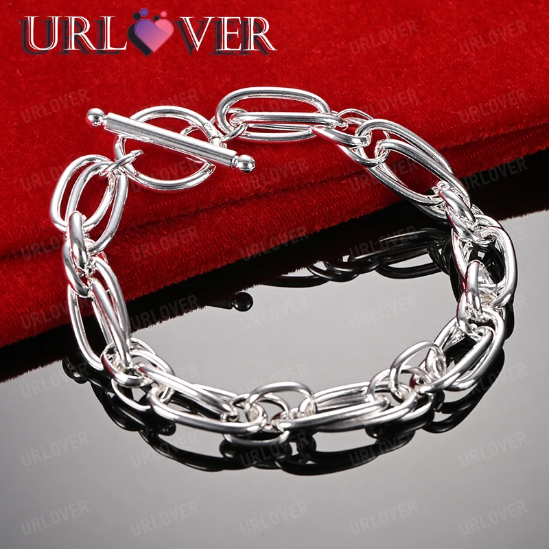 OT Buckle Oval Multi Chain 925 Sterling Silver Bracelet For Lady Party High Quality Jewelry Birthday Wedding Accessories Gift
OT Buckle Oval Multi Chain 925 Sterling Silver Bracelet For Lady Party High Quality Jewelry Birthday Wedding Accessories Gift