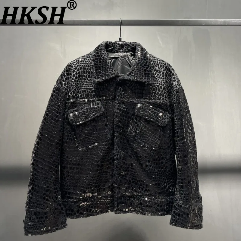 HKSH Spring Autumn New Men Niche Textured Design Turn-Down Collar Pockets Jacket Dark Style Trendy Fashion Punk Ins Coat HK15209
HKSH Spring Autumn New Men Niche Textured Design Turn-Down Collar Pockets Jacket Dark Style Trendy Fashion Punk Ins Coat HK15209