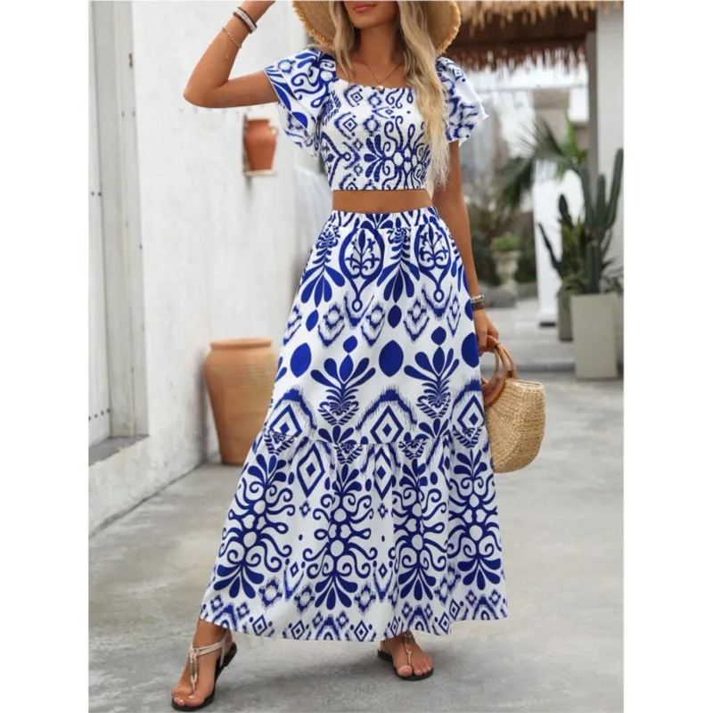 2025 Summer Women Beachwear Elegant Ruffles Sleeve Beach Dresses Leaf Print White Long Dress High Waist Bodycon
2025 Summer Women Beachwear Elegant Ruffles Sleeve Beach Dresses Leaf Print White Long Dress High Waist Bodycon