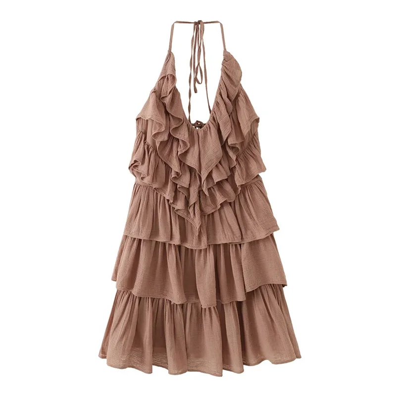 Summer Women's Sleeveless Casual Halter Neck Mini Dress Vacation Beach Party Dresses Elegant Banquet Evening Dress
Summer Women's Sleeveless Casual Halter Neck Mini Dress Vacation Beach Party Dresses Elegant Banquet Evening Dress