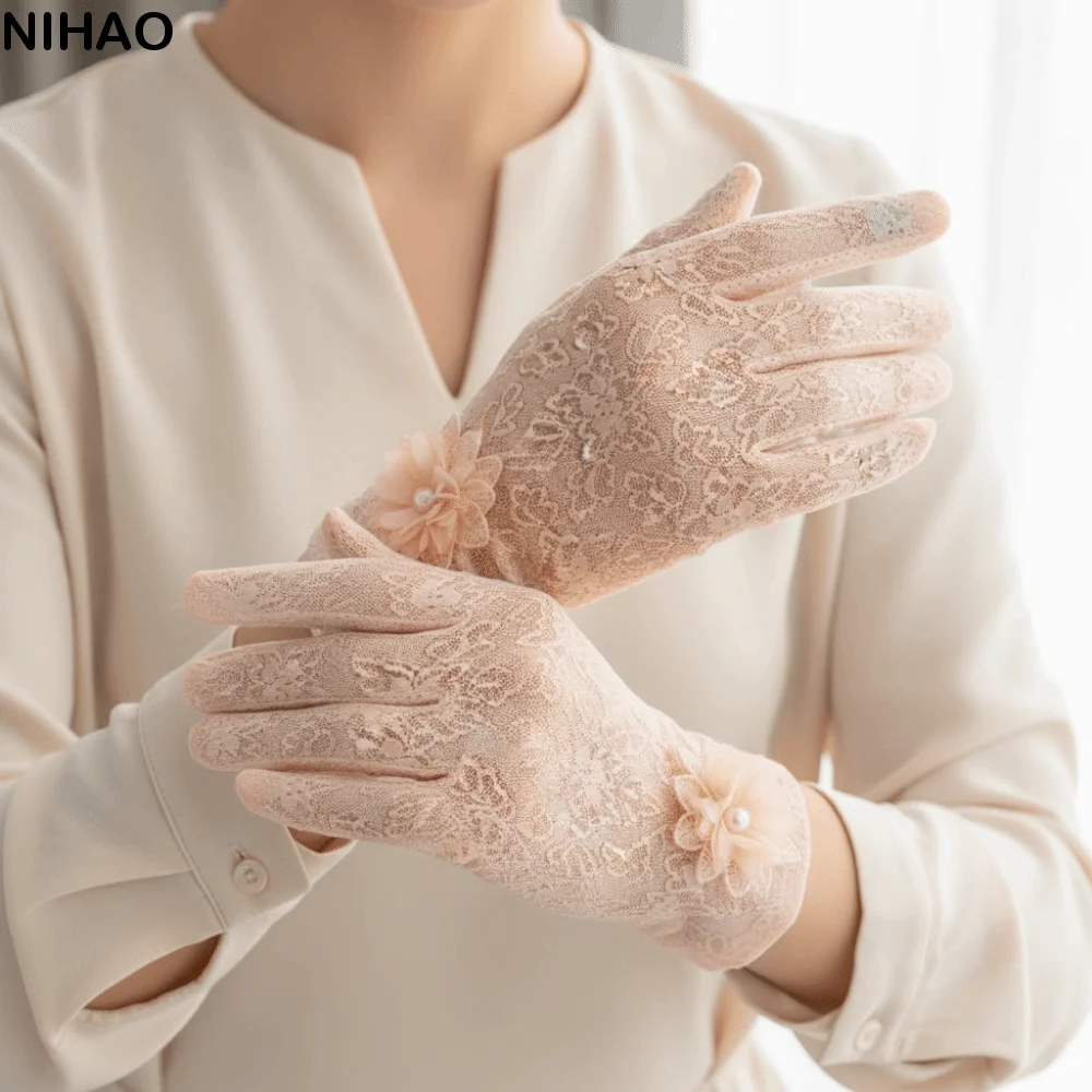 Anti-skid Women Sun Protection Gloves Full-finger Design Lace Anti Ultraviolet Gloves Sunscreen Thin Material
Anti-skid Women Sun Protection Gloves Full-finger Design Lace Anti Ultraviolet Gloves Sunscreen Thin Material