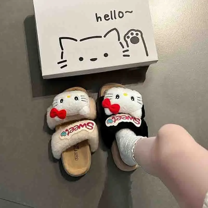 Kawaii Sanrio Hello Kittye, новые зимние хлопковые тапочки для девочек, милые домашние повседневные плюшевые тапочки с героями мультфильмов, подарок на праздник для девочек
Kawaii Sanrio Hello Kittye, новые зимние хлопковые тапочки для девочек, милые домашние повседневные плюшевые тапочки с героями мультфильмов, подарок на праздник для девочек