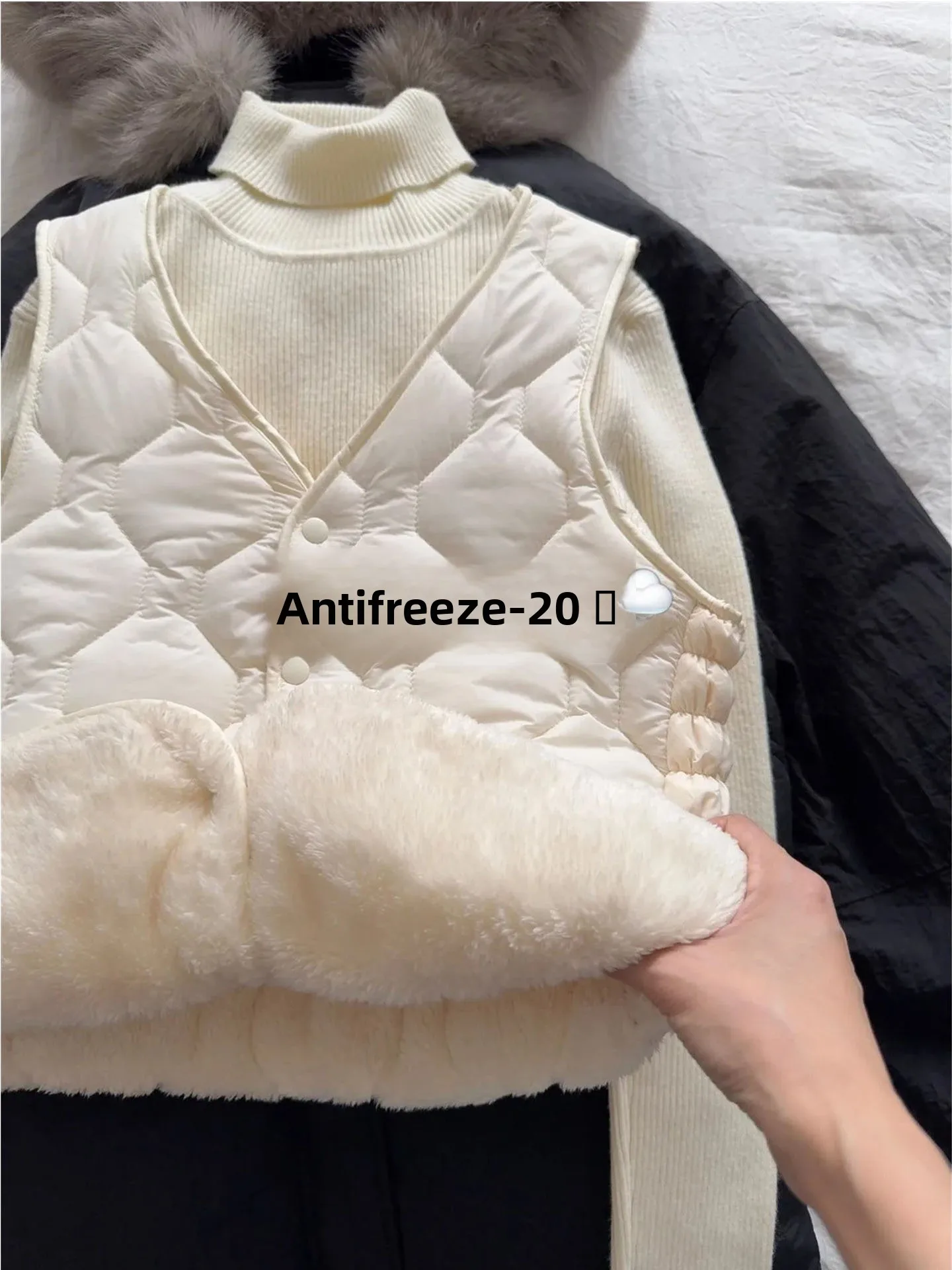 Lamb Fur Cotton Jaet Women's Autumn Winter Thiened Warmth Vest Svel Small Size Rhombus Pattern Casual Sle Top
Lamb Fur Cotton Jaet Women's Autumn Winter Thiened Warmth Vest Svel Small Size Rhombus Pattern Casual Sle Top
