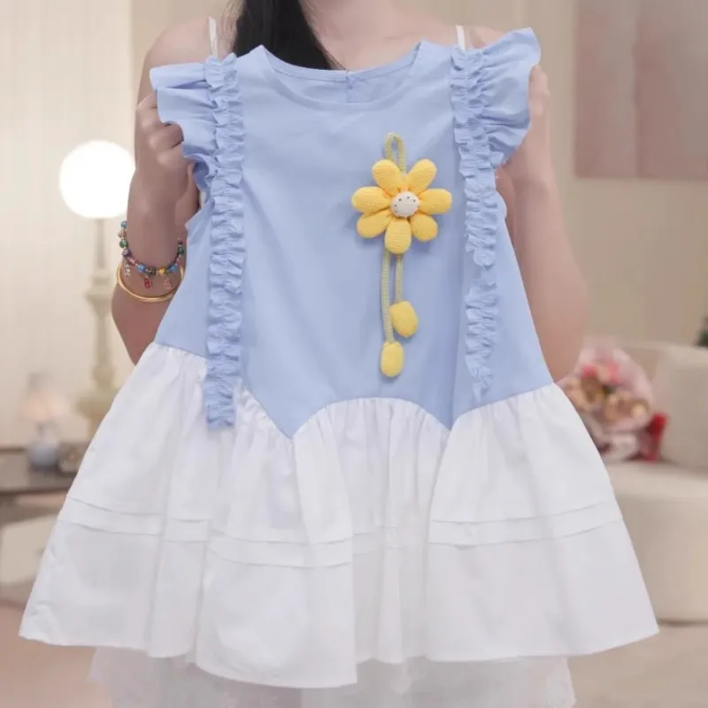 TOY-2025Summer New Girls' Sleeveless Floral Ruffle Trim Color-Block Dress Cotton Princess Dress for Girls
TOY-2025Summer New Girls' Sleeveless Floral Ruffle Trim Color-Block Dress Cotton Princess Dress for Girls