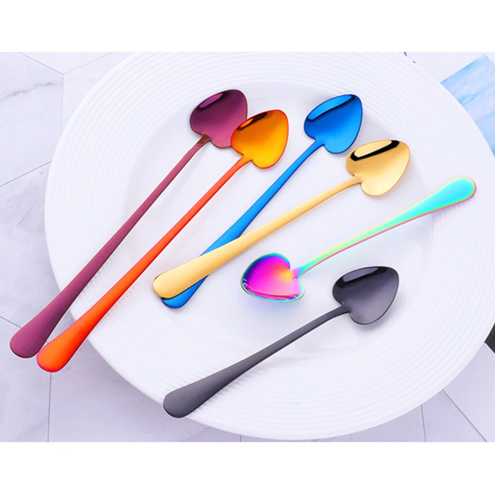 2pcs Stainless Steel Heart Shaped Spoon Anti-Rust Non-Toxic Kitchen Stirring Dessert Ice Cream Coffee Spoon Elegant
2pcs Stainless Steel Heart Shaped Spoon Anti-Rust Non-Toxic Kitchen Stirring Dessert Ice Cream Coffee Spoon Elegant