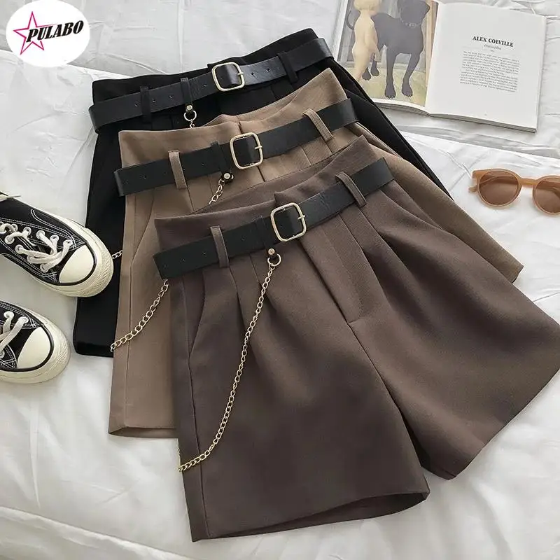 PULABO y2k Summer Women's Shorts Button Solid Color Pocket Casual High Waist Suit Shorts Casual Thin Women Clothing + Send Belt
PULABO y2k Summer Women's Shorts Button Solid Color Pocket Casual High Waist Suit Shorts Casual Thin Women Clothing + Send Belt