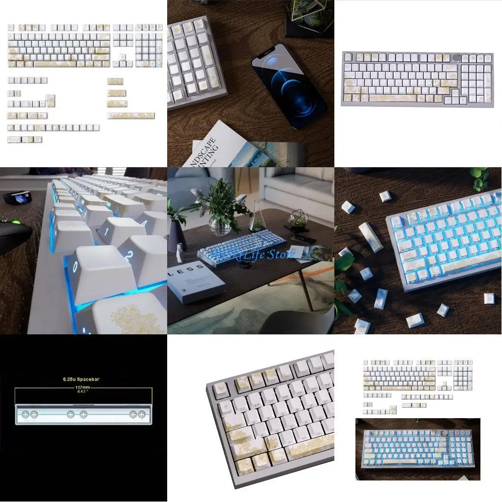 E65E Customizable 146/136Key PBT Keycap Set Platinums Embroidery Detailing and Side Backlit Glow for Aesthetic Typing
E65E Customizable 146/136Key PBT Keycap Set Platinums Embroidery Detailing and Side Backlit Glow for Aesthetic Typing