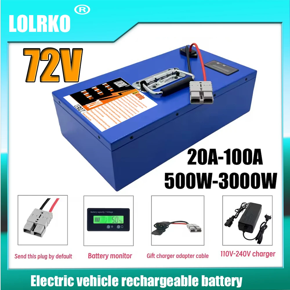 Air fast transportation New Full Capacity Power 18650 Lithium Battery 60V 20AH-100AH Lithium Battery Pack Suitable for 250-3000W
Air fast transportation New Full Capacity Power 18650 Lithium Battery 60V 20AH-100AH Lithium Battery Pack Suitable for 250-3000W