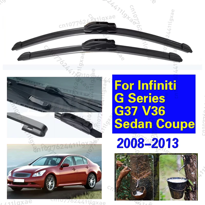 For Infiniti G Series G37 V36 Sedan Coupe 2008 - 2013 Front Wiper Blades Soft Rubber Windscreen Wipers Auto Windshield 26"+17"
For Infiniti G Series G37 V36 Sedan Coupe 2008 - 2013 Front Wiper Blades Soft Rubber Windscreen Wipers Auto Windshield 26"+17"