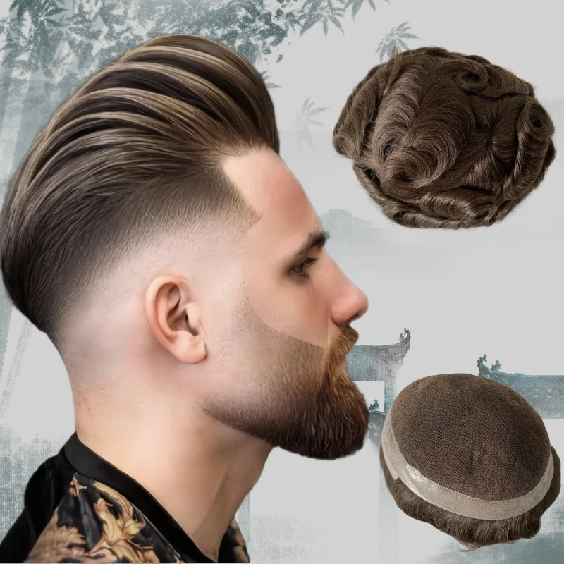 Brazilian Virgin Human Hair Pieces Brown Color 4# 8x10 Swiss Lace Around PU Toupee AUS Male Unit for European Men
Brazilian Virgin Human Hair Pieces Brown Color 4# 8x10 Swiss Lace Around PU Toupee AUS Male Unit for European Men