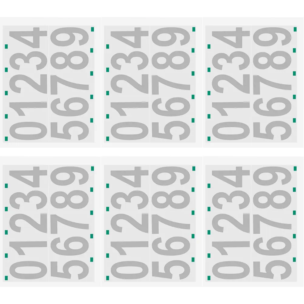 6 Sheets Vinyl Number Stickers 0-9 Self-Adhesive Reflective Easy Peel Stick Remove for Outside Mailbox House Address Signs
6 Sheets Vinyl Number Stickers 0-9 Self-Adhesive Reflective Easy Peel Stick Remove for Outside Mailbox House Address Signs