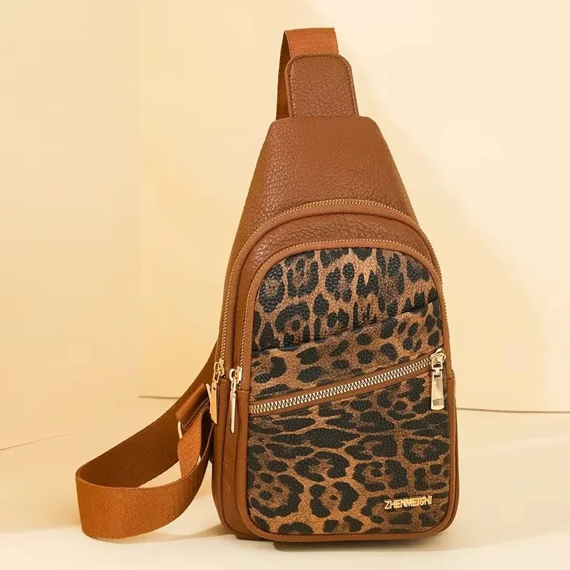 PU Leopard Print 2025 New Hot Selling Waist Packs Zipper Simple Casual Crossbody Bags Soft Popular Commuting Chest Bag
PU Leopard Print 2025 New Hot Selling Waist Packs Zipper Simple Casual Crossbody Bags Soft Popular Commuting Chest Bag