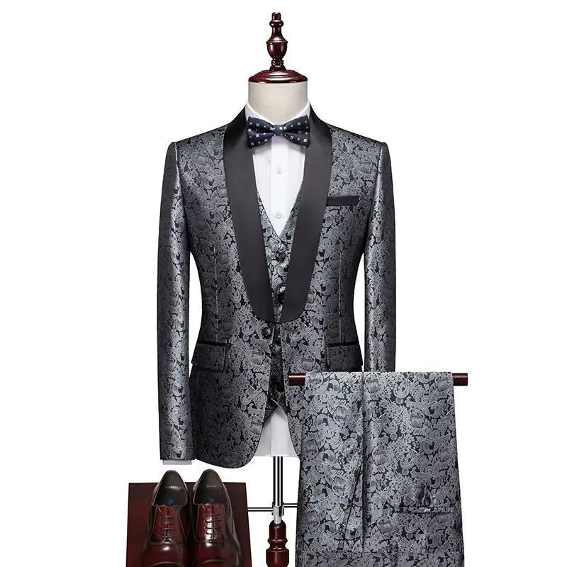 Plus-size Men Printed Suit Set Fashionable Elegant Clothing Stage Dress Suit Three-piece Set Cool Men's Wear Fashion Atmosphere
Plus-size Men Printed Suit Set Fashionable Elegant Clothing Stage Dress Suit Three-piece Set Cool Men's Wear Fashion Atmosphere