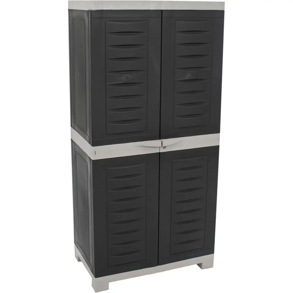 48" H Resin Garage Storage Cabinet - Garage Cabinet with Lockable Doand 3 Adjustable Shelves - reestanding Utility Storage or La
48" H Resin Garage Storage Cabinet - Garage Cabinet with Lockable Doand 3 Adjustable Shelves - reestanding Utility Storage or La