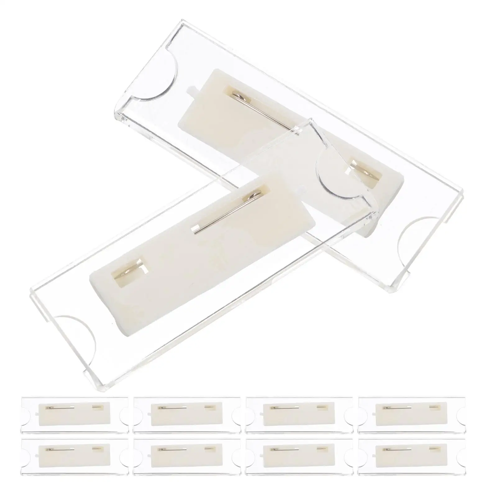 10 Pcs Acrylic Insert Card Badge Holders 70x20mm Transparent Name Tags for Work School Office Hotel Duty Identification
10 Pcs Acrylic Insert Card Badge Holders 70x20mm Transparent Name Tags for Work School Office Hotel Duty Identification