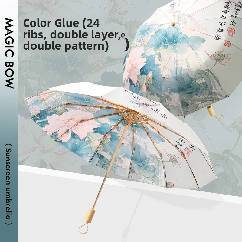 Large Double Layer Sun Umbrella for Women 24 Bones Windproof Sunny Rainproof Retro Sunscreen UV Protection Folding Sunshade U...
Large Double Layer Sun Umbrella for Women 24 Bones Windproof Sunny Rainproof Retro Sunscreen UV Protection Folding Sunshade U...