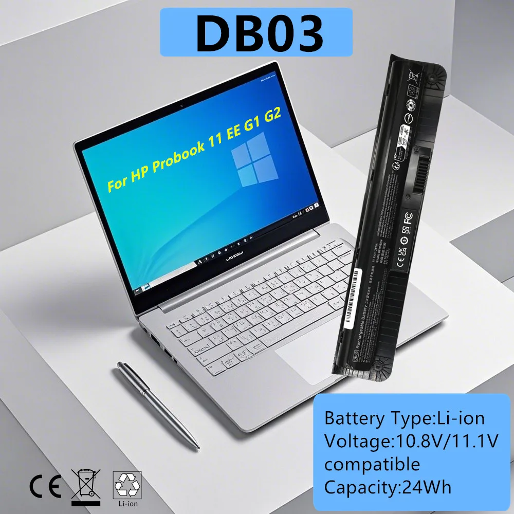 Laptop Battery For HP ProBook 11 G1 11.6" EE G1 G2 DB03 HSTNN-LB6Q 796930-421 HSTNN-W04C DB06XL HSTNN-IB6W
Laptop Battery For HP ProBook 11 G1 11.6" EE G1 G2 DB03 HSTNN-LB6Q 796930-421 HSTNN-W04C DB06XL HSTNN-IB6W