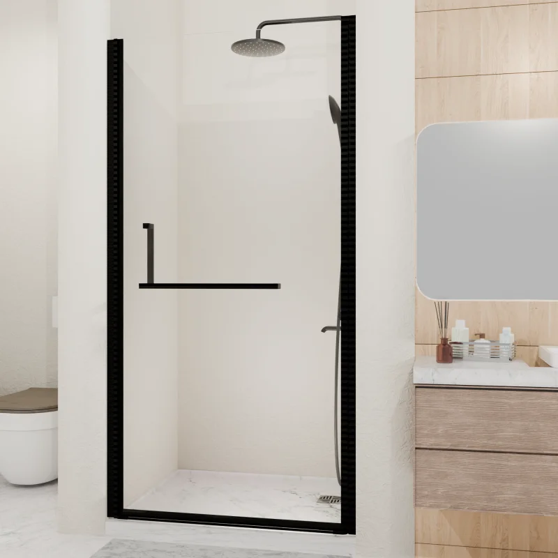 34" -35.2''x 72" Semi-Frameless Pivot Shower Door, 1/4" Tempered Glass,1.2inch Adjustable Width, Reversible Installation, Mat
34" -35.2''x 72" Semi-Frameless Pivot Shower Door, 1/4" Tempered Glass,1.2inch Adjustable Width, Reversible Installation, Mat
