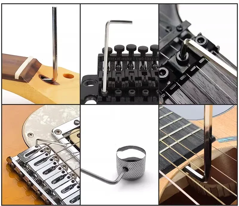 Бриджевый шестиугольный маленький гаечный ключ, регулировка шага струны электрогитары, регулировка высоты кода бас-пианино
Бриджевый шестиугольный маленький гаечный ключ, регулировка шага струны электрогитары, регулировка высоты кода бас-пианино