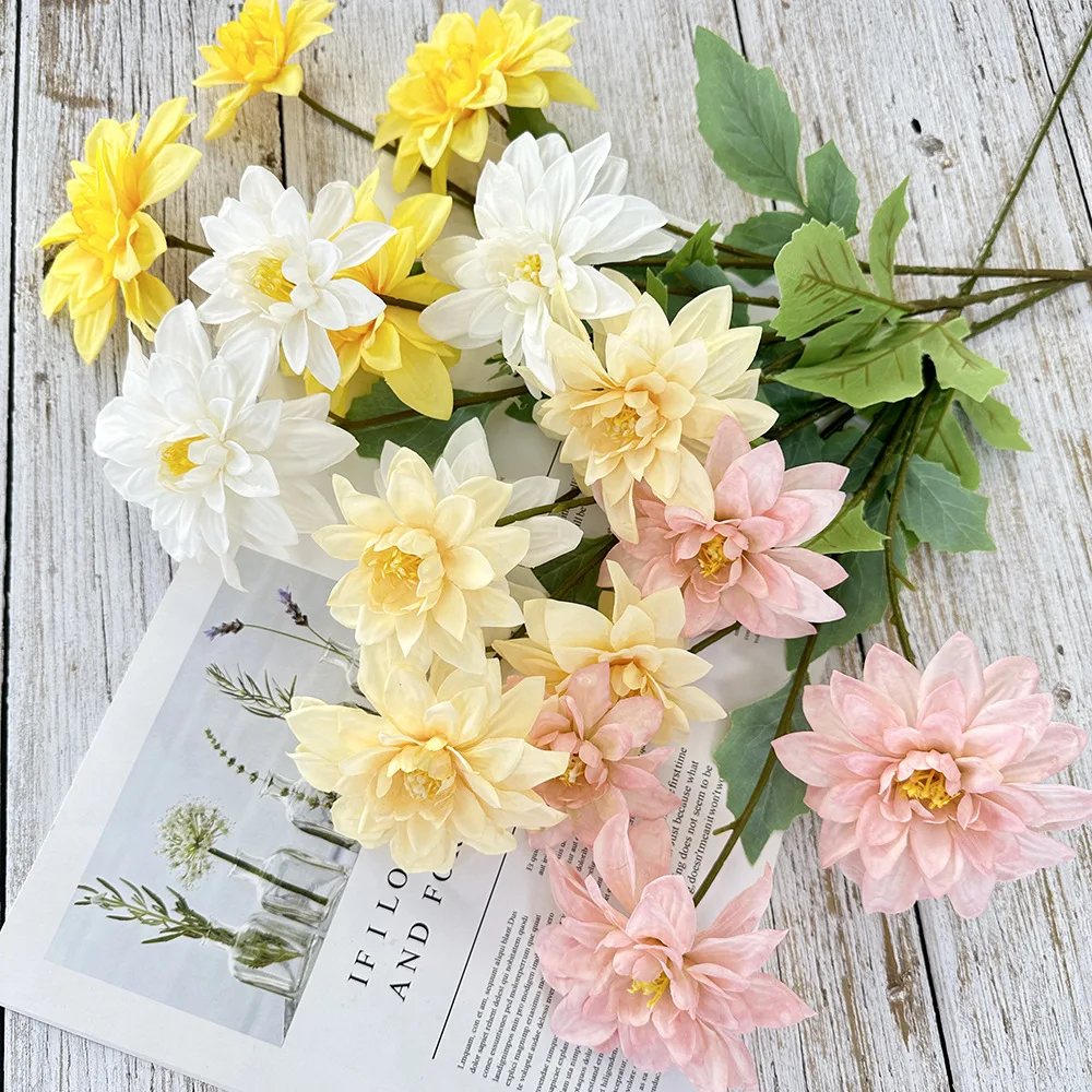68cm Artificial Dahlias Flowers for Wedding Home Garden Decoration Realistic Touch Fake Flowers Arrangement Art Silicone
68cm Artificial Dahlias Flowers for Wedding Home Garden Decoration Realistic Touch Fake Flowers Arrangement Art Silicone