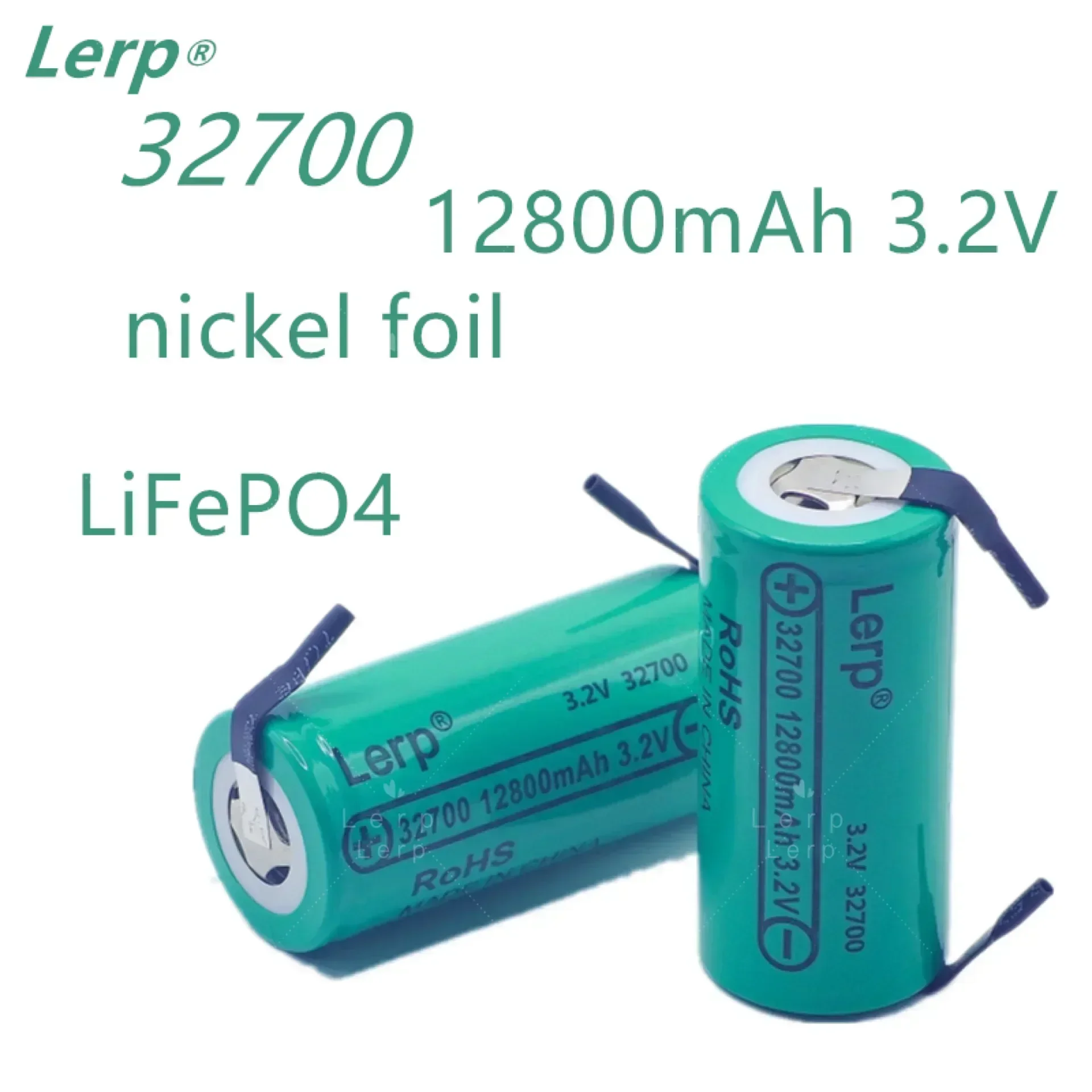 New 32700 Lithium Iron Phosphate Battery - 3.2V 12800mAh High - Capacity with Nickel Foil for Maximum Continuous Discharge Power
New 32700 Lithium Iron Phosphate Battery - 3.2V 12800mAh High - Capacity with Nickel Foil for Maximum Continuous Discharge Power