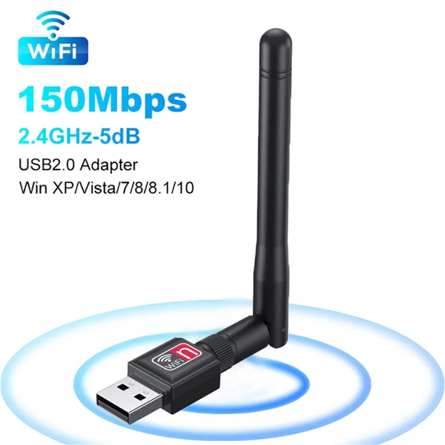 USB Wifi Adapter 150Mbps 2.4 ghz Antenna USB 2.0 802.11n/g/b Ethernet Wi-fi dongle RTL8188 Wireless Network Card for PC Windows
USB Wifi Adapter 150Mbps 2.4 ghz Antenna USB 2.0 802.11n/g/b Ethernet Wi-fi dongle RTL8188 Wireless Network Card for PC Windows
