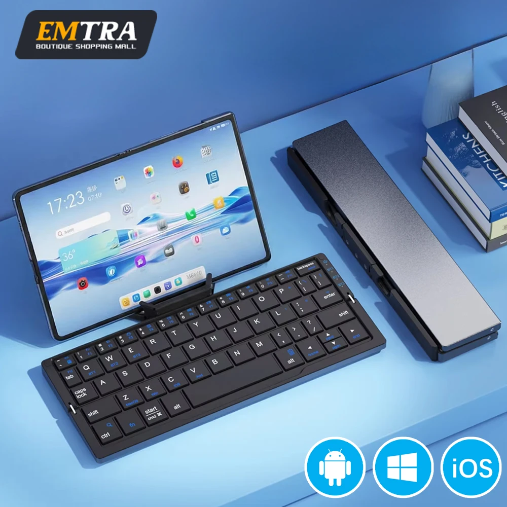 Мини-клавиатура EMTRA Bluetooth, беспроводная складная перезаряжаемая алюминиевая клавиатура с подставкой для телефона, планшета, русская, испанская раскладка
Мини-клавиатура EMTRA Bluetooth, беспроводная складная перезаряжаемая алюминиевая клавиатура с подставкой для телефона, планшета, русская, испанская раскладка