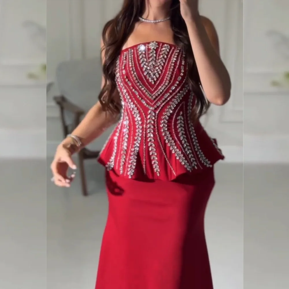 Customized Chinese Style Jersey Pleat Sequined Trumpet Strapless Long Bespoke Occasion Cocktail Dresses Formal
Customized Chinese Style Jersey Pleat Sequined Trumpet Strapless Long Bespoke Occasion Cocktail Dresses Formal