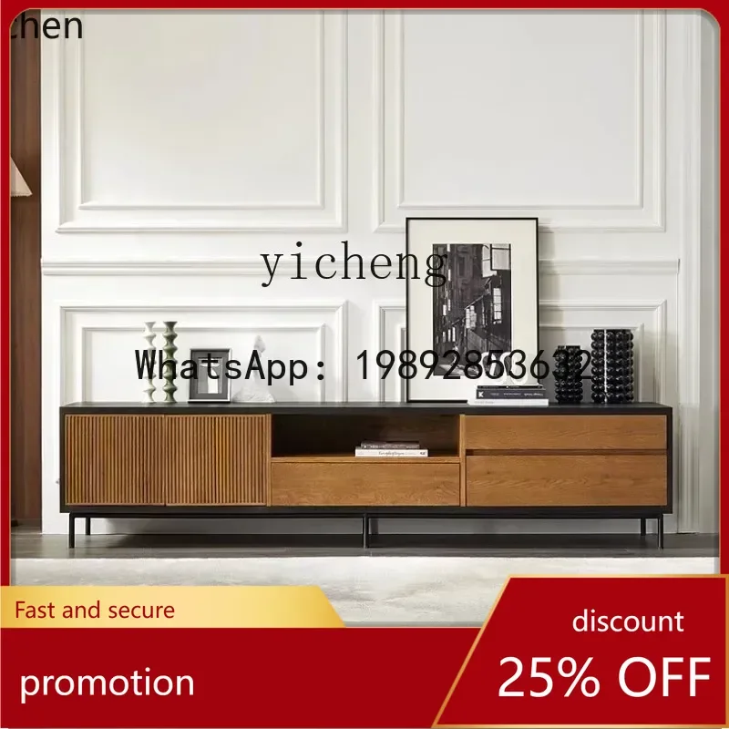 YFY black oak TV cabinet Nordic modern retro color matching teak solid wood TV cabinet
YFY black oak TV cabinet Nordic modern retro color matching teak solid wood TV cabinet