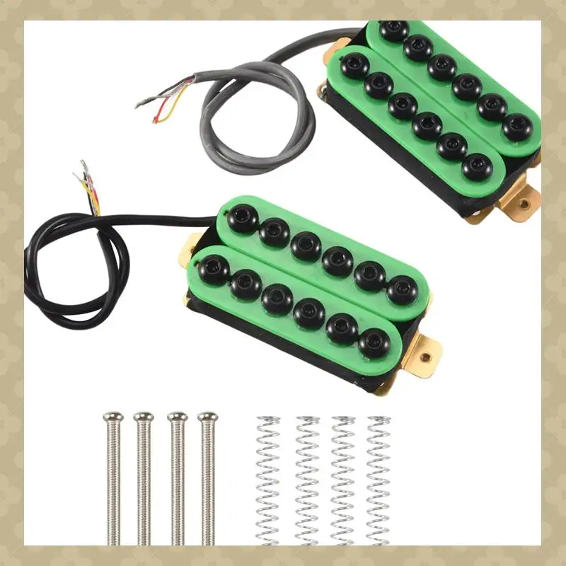 ABST 2Pcs Double Coil Electric Guitar Humbucker Pickup Bridge&Neck Magnet Invader Style Punk Green
ABST 2Pcs Double Coil Electric Guitar Humbucker Pickup Bridge&Neck Magnet Invader Style Punk Green