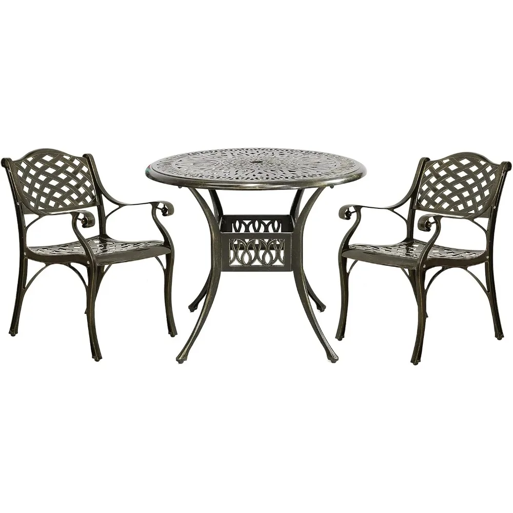 Patio Bistro Set, Outdoor All-Weather Cast Aluminum Dining Furniture Set Includes
Patio Bistro Set, Outdoor All-Weather Cast Aluminum Dining Furniture Set Includes