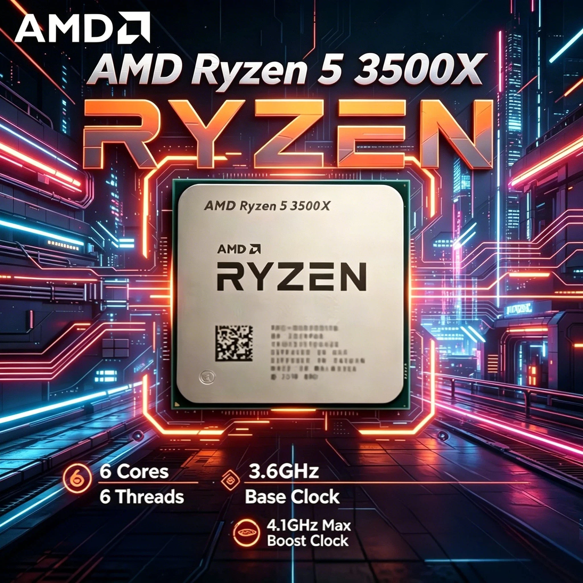 AMD Ryzen 5 3500X R5 3500X 3.6GHz Six Core Six Thread CPU Processor 7NM 65W L3 32M Socket AM4 Without Package Pro Max Ultra 8K
AMD Ryzen 5 3500X R5 3500X 3.6GHz Six Core Six Thread CPU Processor 7NM 65W L3 32M Socket AM4 Without Package Pro Max Ultra 8K