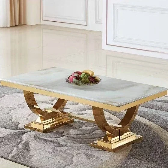 Modern style living room furniture Stainless steel coffee table set Golden mirror center table
Modern style living room furniture Stainless steel coffee table set Golden mirror center table