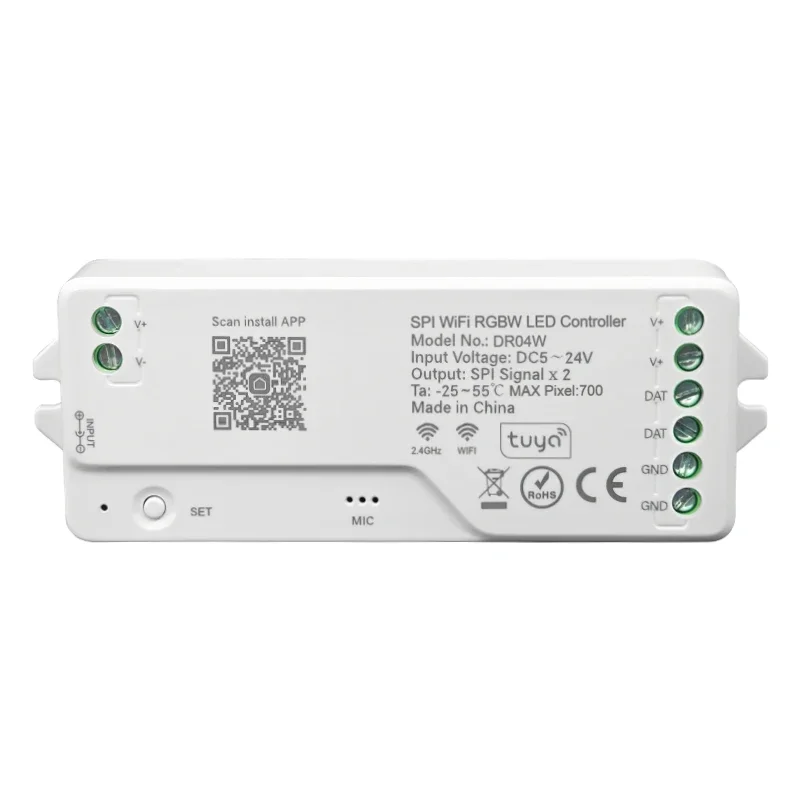 Светодиодный контроллер Tuya Wi-Fi DR03W/DR04W/DR05W Адресный диммер SPI RGBIC Светодиодный контроллер 5-24 В для Alexa Google Assistant
Светодиодный контроллер Tuya Wi-Fi DR03W/DR04W/DR05W Адресный диммер SPI RGBIC Светодиодный контроллер 5-24 В для Alexa Google Assistant