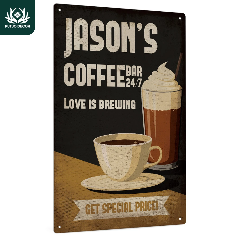 Putuo Decor 1pc Custom Metal Sign, Your Text Coffee Bar,Personalized Plaque Wall Decoration for Home Farmhouse Coffee Bar Cafe
Putuo Decor 1pc Custom Metal Sign, Your Text Coffee Bar,Personalized Plaque Wall Decoration for Home Farmhouse Coffee Bar Cafe