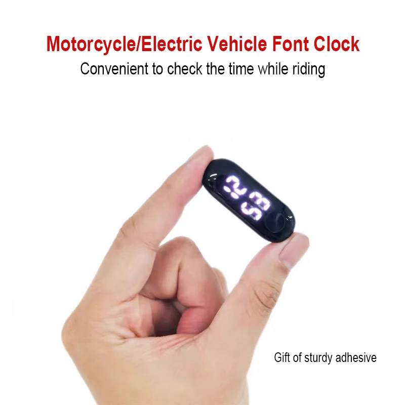 Motorcycle Electric Vehicle Onboard Time Display Waterproof Luminous Digital Display Stickable Portable Electronic Watch
Motorcycle Electric Vehicle Onboard Time Display Waterproof Luminous Digital Display Stickable Portable Electronic Watch