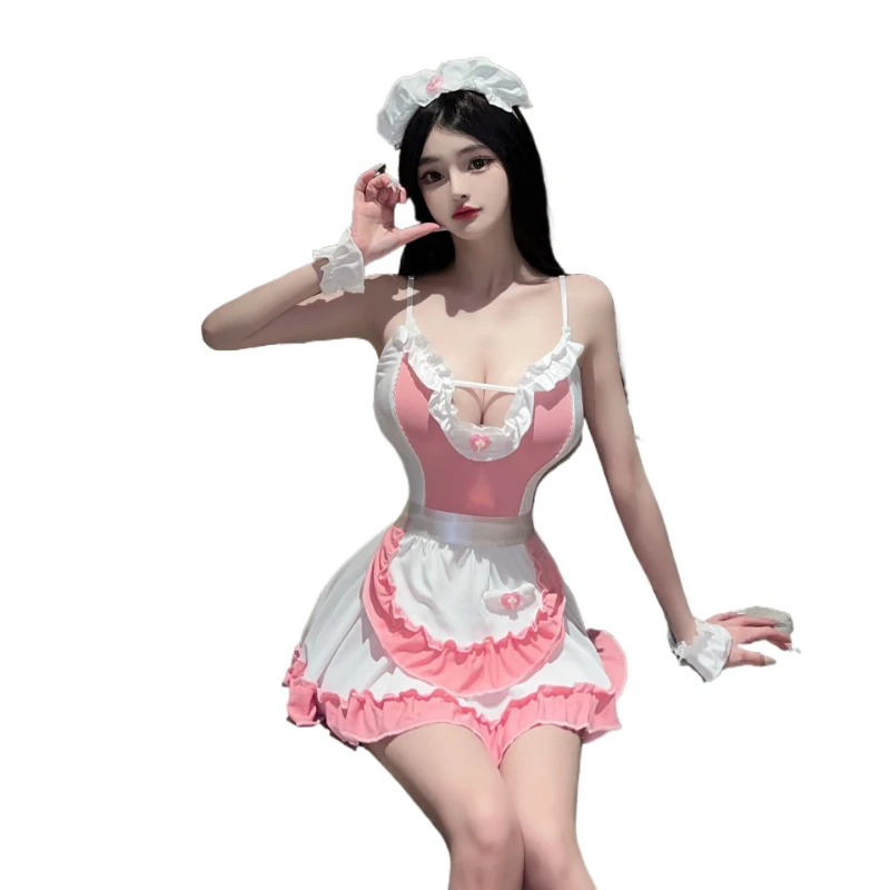 Французское сексуальное платье горничной для косплея, шифоновое, с вырезами, соблазнительное, элегантное, на бретельках, прозрачное, костюм для ролевых игр
Французское сексуальное платье горничной для косплея, шифоновое, с вырезами, соблазнительное, элегантное, на бретельках, прозрачное, костюм для ролевых игр