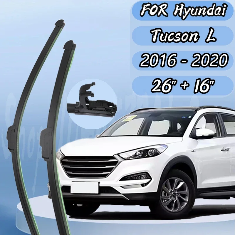 Wiper Blades For Hyundai Tucson L 2016 - 2020 Front Window 26"+16" Fifth generation silent upgrade
Wiper Blades For Hyundai Tucson L 2016 - 2020 Front Window 26"+16" Fifth generation silent upgrade