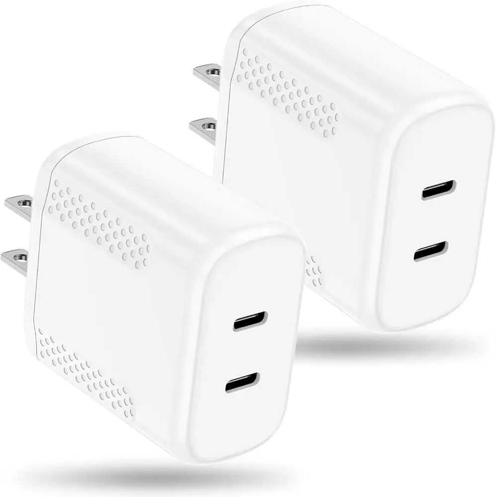 40W Dual USB C Fast Charger Block, 2-Port PD Power Adapter Wall Charger for iPhone 15/14/13/12/11/X, iPad, Samsung Galaxy, Laptop
40W Dual USB C Fast Charger Block, 2-Port PD Power Adapter Wall Charger for iPhone 15/14/13/12/11/X, iPad, Samsung Galaxy, Laptop