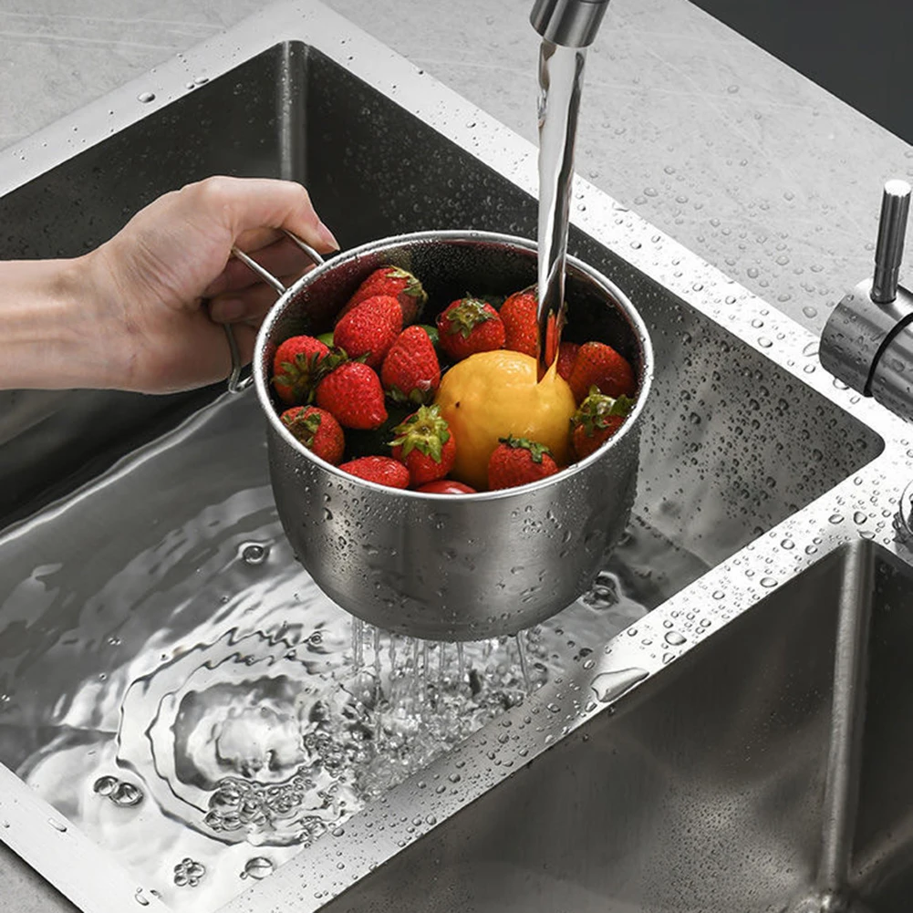 Hanging Stainless Steel Sink Kitchen Waste Filter Kitchen Vegetable Basin Kitchen Dish Drain Basket
Hanging Stainless Steel Sink Kitchen Waste Filter Kitchen Vegetable Basin Kitchen Dish Drain Basket