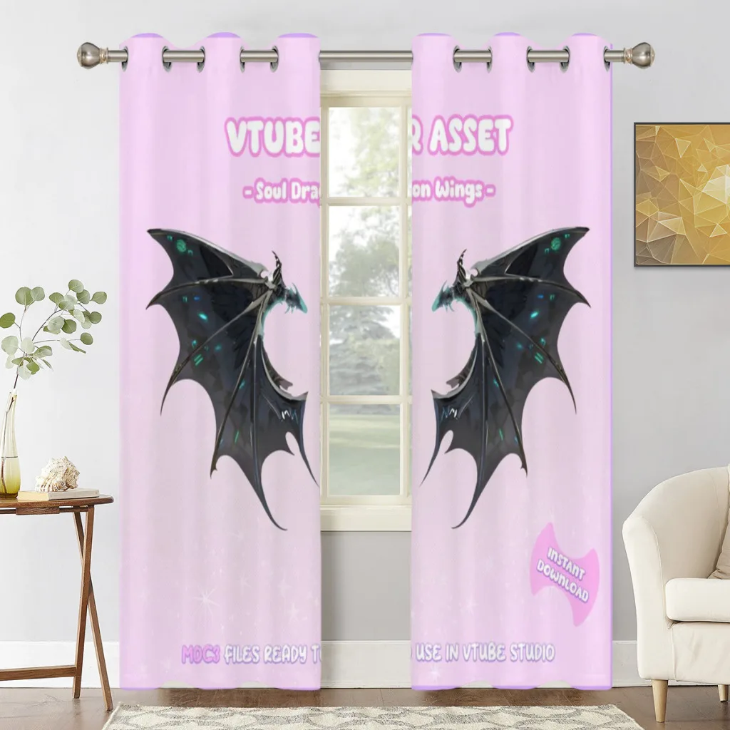Dragon Wing Fantasy Blackout Curtains for Bedroom, Thermal Window Treatment, 2 PCs
Dragon Wing Fantasy Blackout Curtains for Bedroom, Thermal Window Treatment, 2 PCs