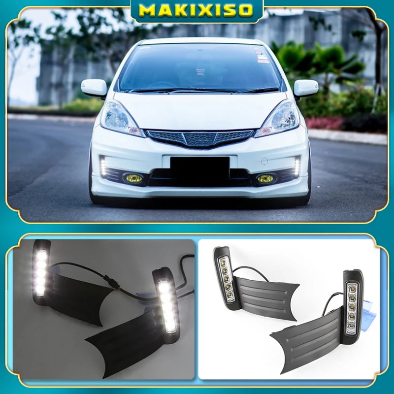 2 Pcs For Honda Jazz Fit 2011-2013 DRL fog lamp cover Daytime Running Lights with turn signal 12V Daylight
2 Pcs For Honda Jazz Fit 2011-2013 DRL fog lamp cover Daytime Running Lights with turn signal 12V Daylight