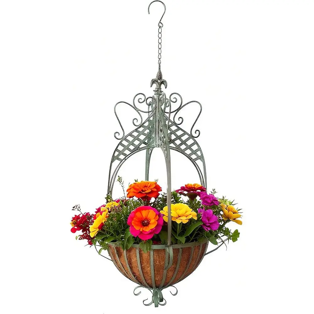 12.6-Inch Rustic Metal Hanging Planter for Indoor or Outdoor Use - Perfect for Patio, Porch, Deck, or Garden
12.6-Inch Rustic Metal Hanging Planter for Indoor or Outdoor Use - Perfect for Patio, Porch, Deck, or Garden