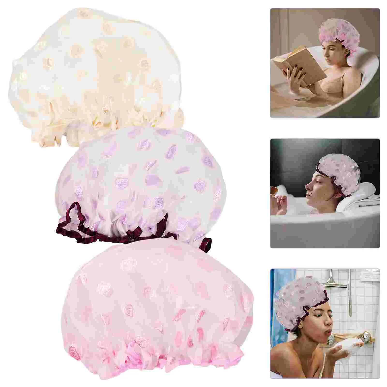3 Pcs Double Layer Shower Cap Hair Caps Reusable High Quality Dry for Women Bonnet Kids Bath Child
3 Pcs Double Layer Shower Cap Hair Caps Reusable High Quality Dry for Women Bonnet Kids Bath Child