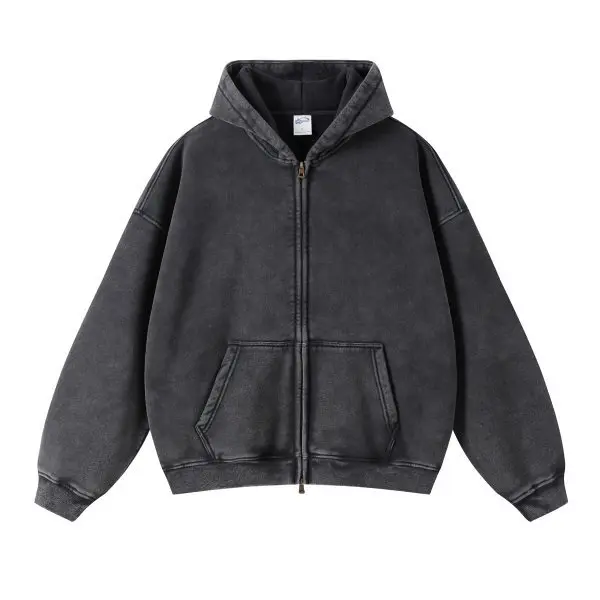 Spring Autumn New Fahsion Men's Casual Trendy Loose Solid Color Waxed Hooded Hoodies American Zipper Washed Vintage Coat Male
Spring Autumn New Fahsion Men's Casual Trendy Loose Solid Color Waxed Hooded Hoodies American Zipper Washed Vintage Coat Male
