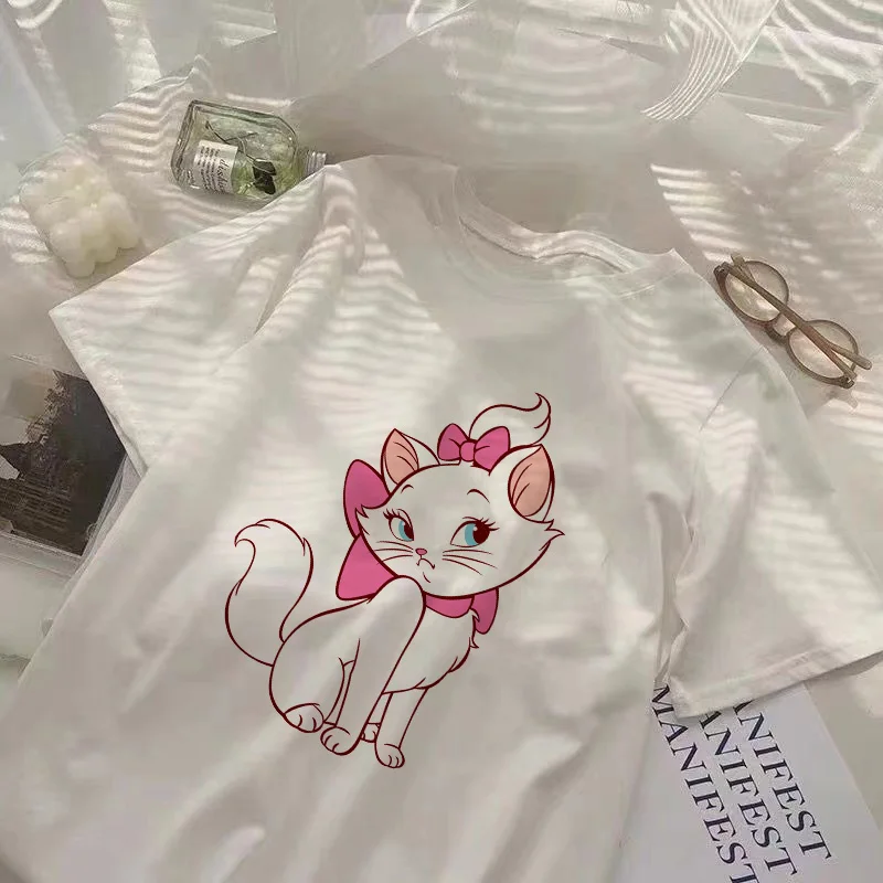 Disney Marie Cat Women T-shirts Cotton New Print Casual Clothes Kawaii Cartoons Tee Shirts Short Sleeve Tops Harajuku Streetwear
Disney Marie Cat Women T-shirts Cotton New Print Casual Clothes Kawaii Cartoons Tee Shirts Short Sleeve Tops Harajuku Streetwear