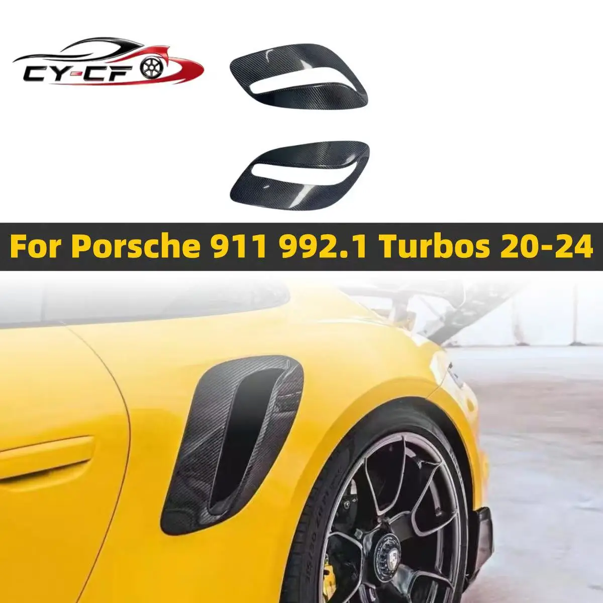 Carbon Fiber Side Vents Trim Air Vent Cover For Porsche 911 992 Turbo S Coupe 2-Door 2019+ Rear Side Fender Air Intake Cover
Carbon Fiber Side Vents Trim Air Vent Cover For Porsche 911 992 Turbo S Coupe 2-Door 2019+ Rear Side Fender Air Intake Cover