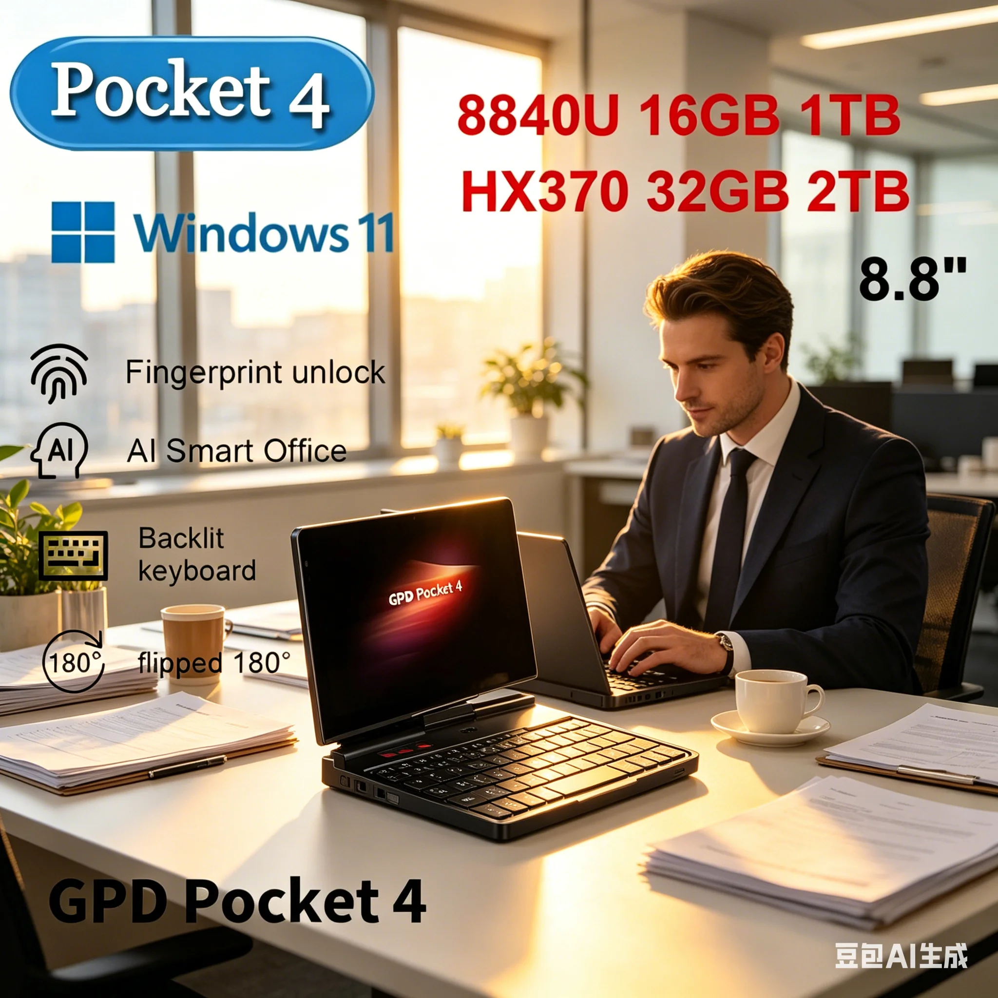 8,8-дюймовый мини-ноутбук GPD Pocket 4 2026, новый, AMD AI 9 HX 370, 2 ТБ NVMe, 64 ГБ ОЗУ, 180 Гц ° Портативный бизнес-ноутбук-трансформер
8,8-дюймовый мини-ноутбук GPD Pocket 4 2026, новый, AMD AI 9 HX 370, 2 ТБ NVMe, 64 ГБ ОЗУ, 180 Гц ° Портативный бизнес-ноутбук-трансформер